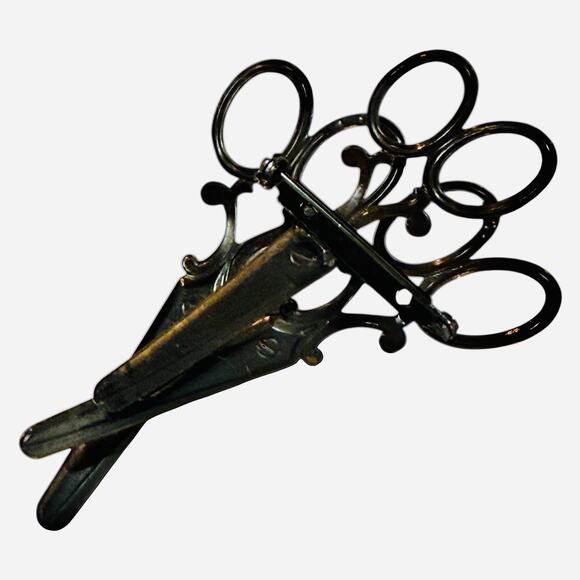 Wholesale Bulk Lot 12 Gold Silver Copper Tone Sewing Scissors Brooches Pins - Picture 4 of 6